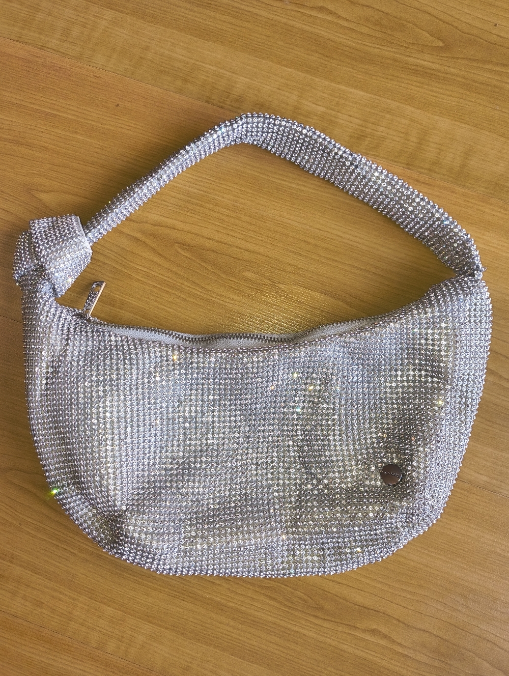 Olga Berg Jessica Crystal Croissant Bag
